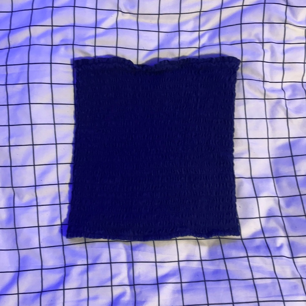 Dark blue tube top